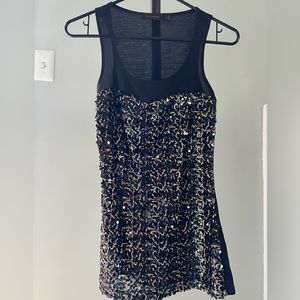 Black and gold sequin top XS